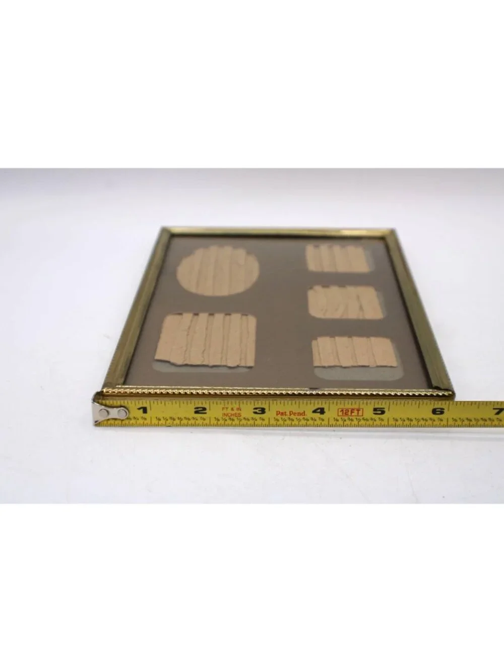 Vintage Brass Collage Picture Frame Oval Rectangle Options Tabletop Wall Display